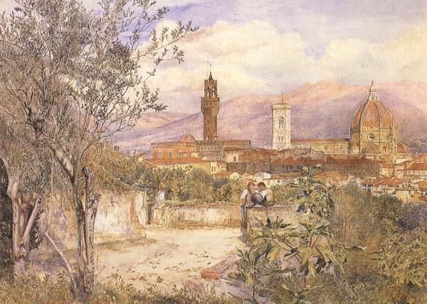 Henry Roderick Newman View of Florence,From the Gardens fo the Palazzo de'Mozzi (mk46) China oil painting art